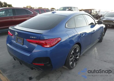 2025 BMW 430I Gran Coupe z USA, uszkodzony, nr VIN WBA23FB01SFU83236